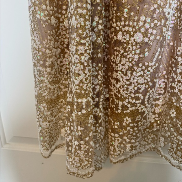 Hello Molly GOLD ON THE CEILING MAXI DRESS CHAMPAGNE - Picture 6 of 7